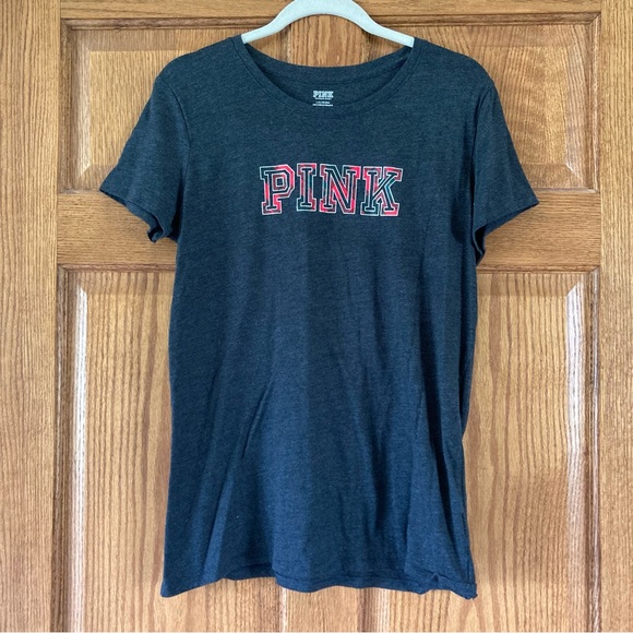 PINK Victoria's Secret Tops - 5/$15 Casual PINK Victoria's Secret Dark Gray SS Tee Large